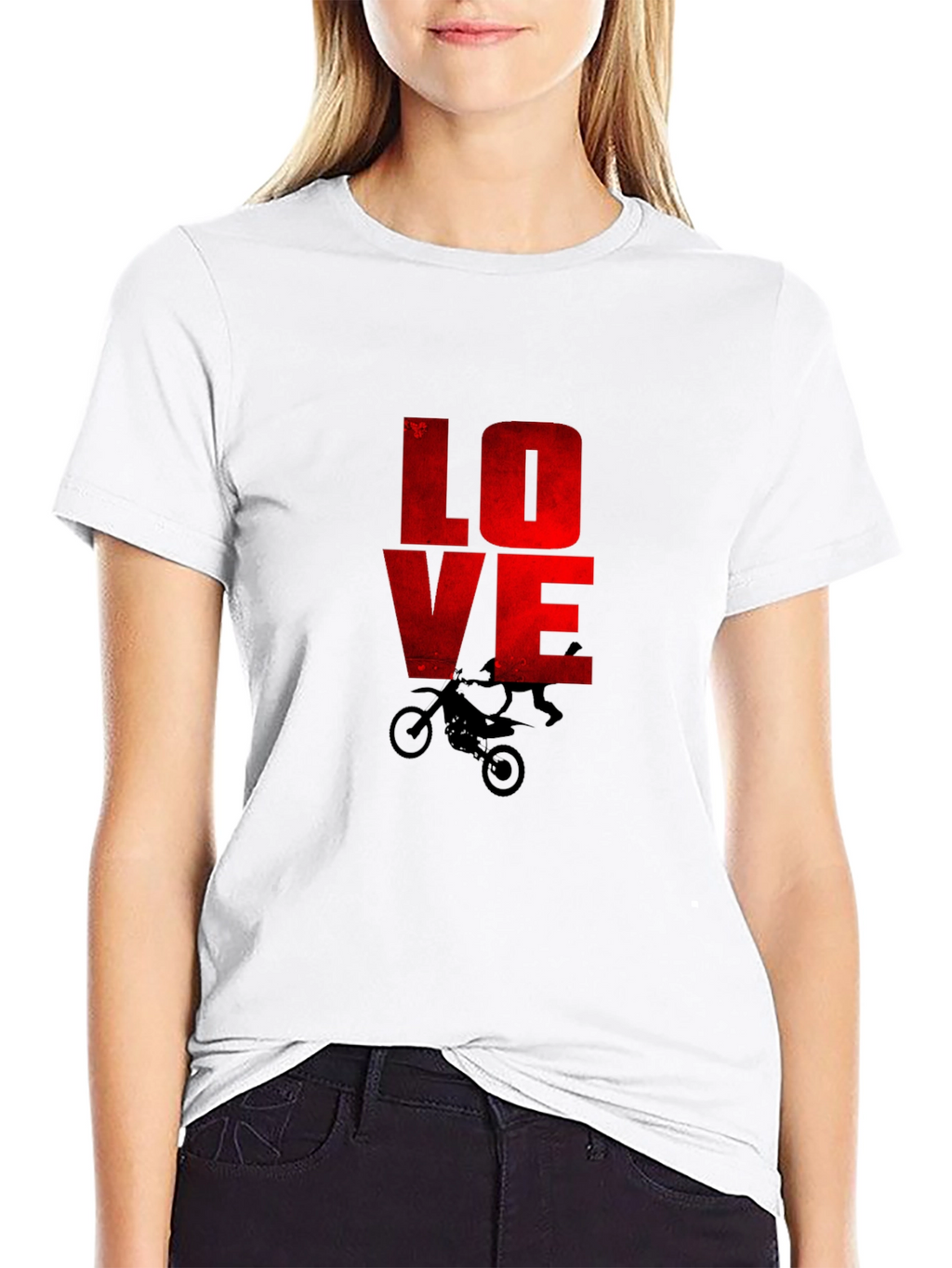 LOVE Motocross Graphic T-Shirt - Black