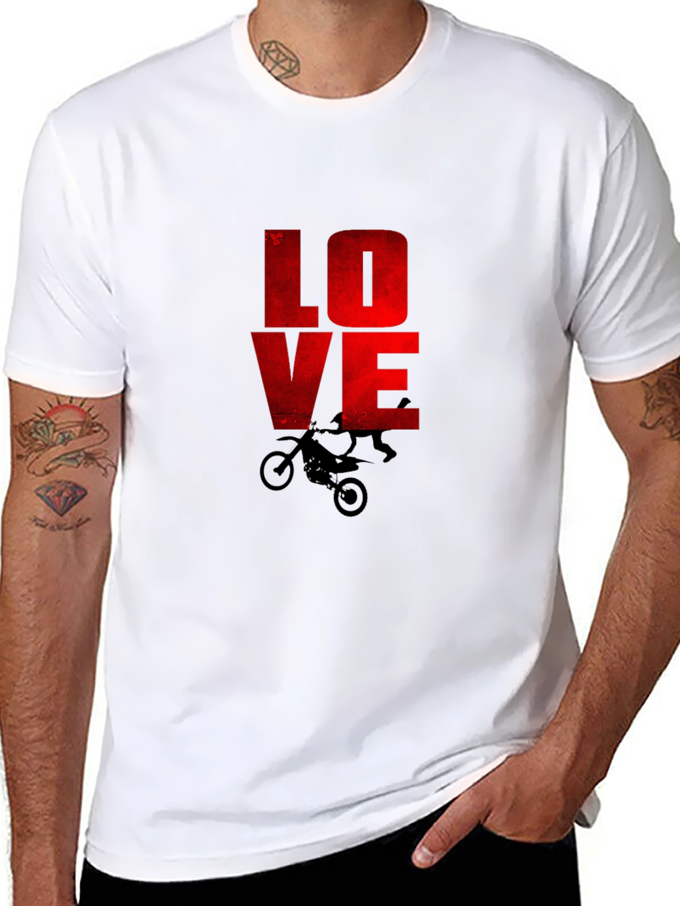 LOVE Motocross Graphic T-Shirt - Black