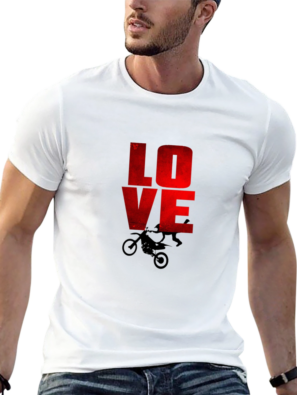 LOVE Motocross Graphic T-Shirt - Black