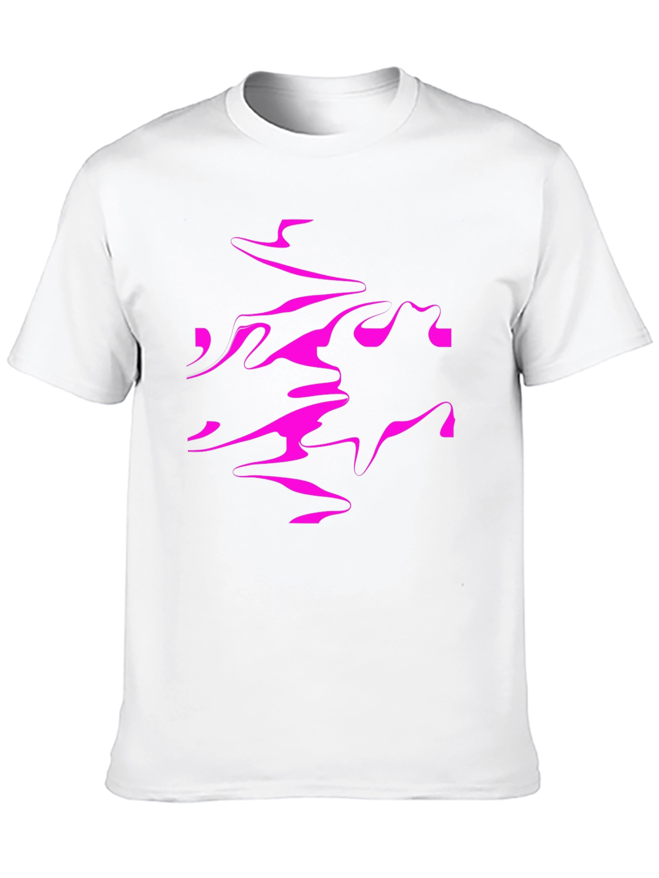 Abstract Print Black Crew Neck T-Shirt