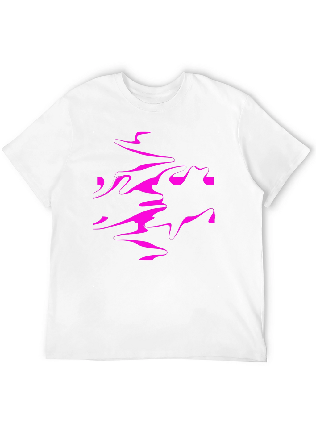 Abstract Print Black Crew Neck T-Shirt