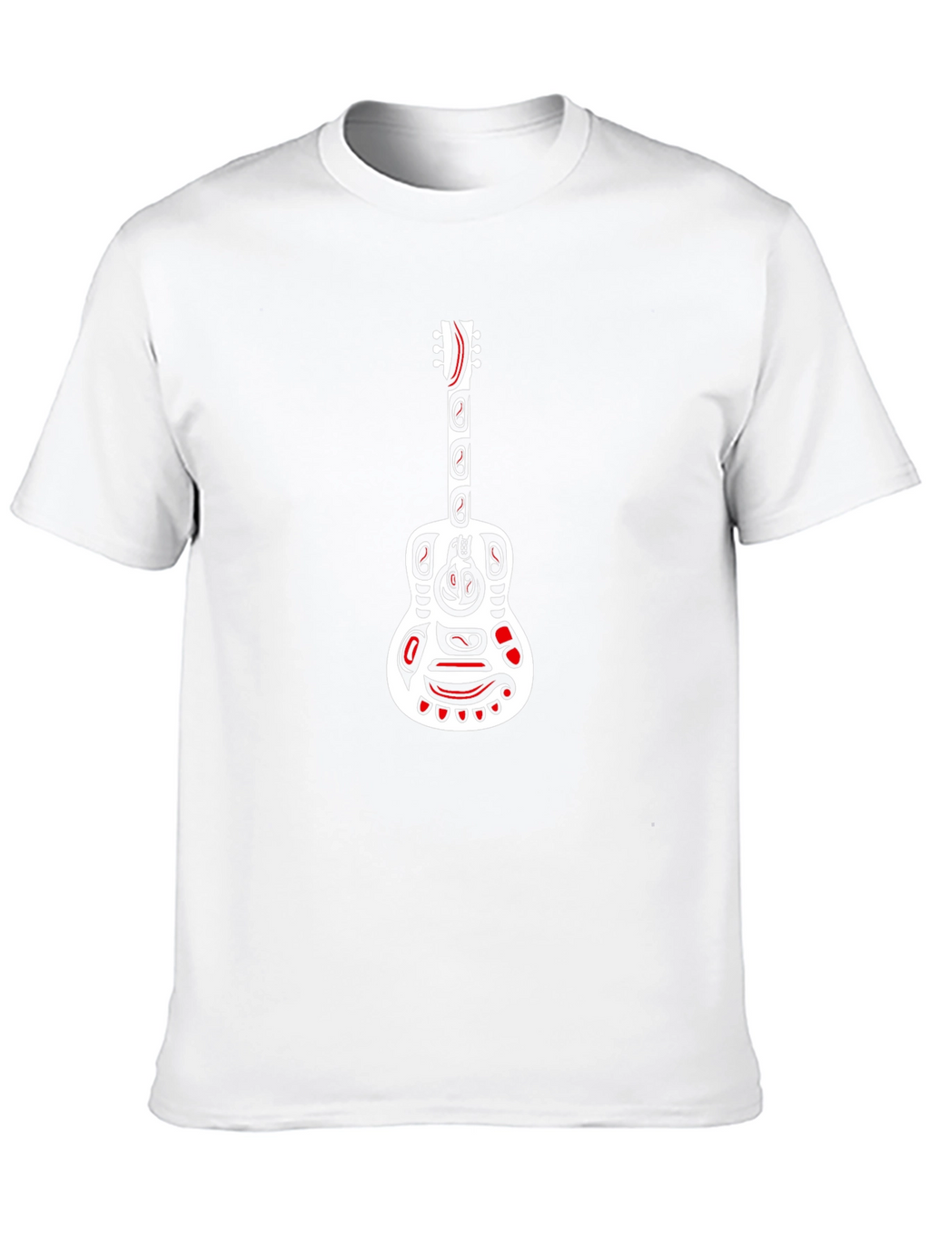 Tribal Guitar Graphic Black T-Shirt