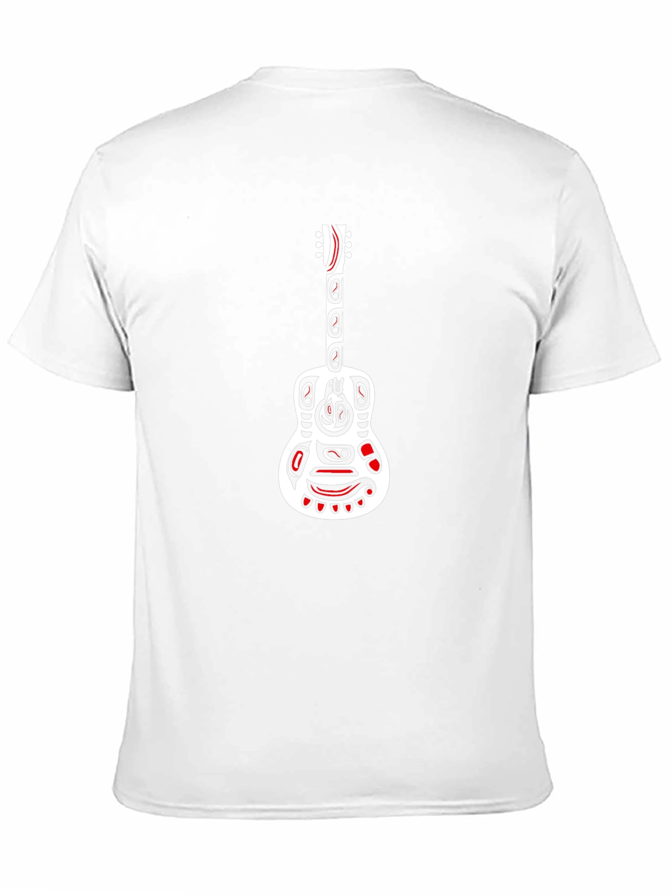 Tribal Guitar Graphic Black T-Shirt