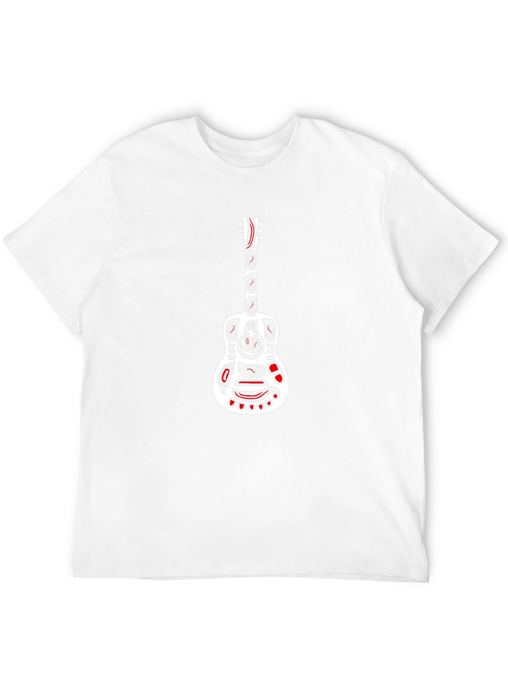 Tribal Guitar Graphic Black T-Shirt