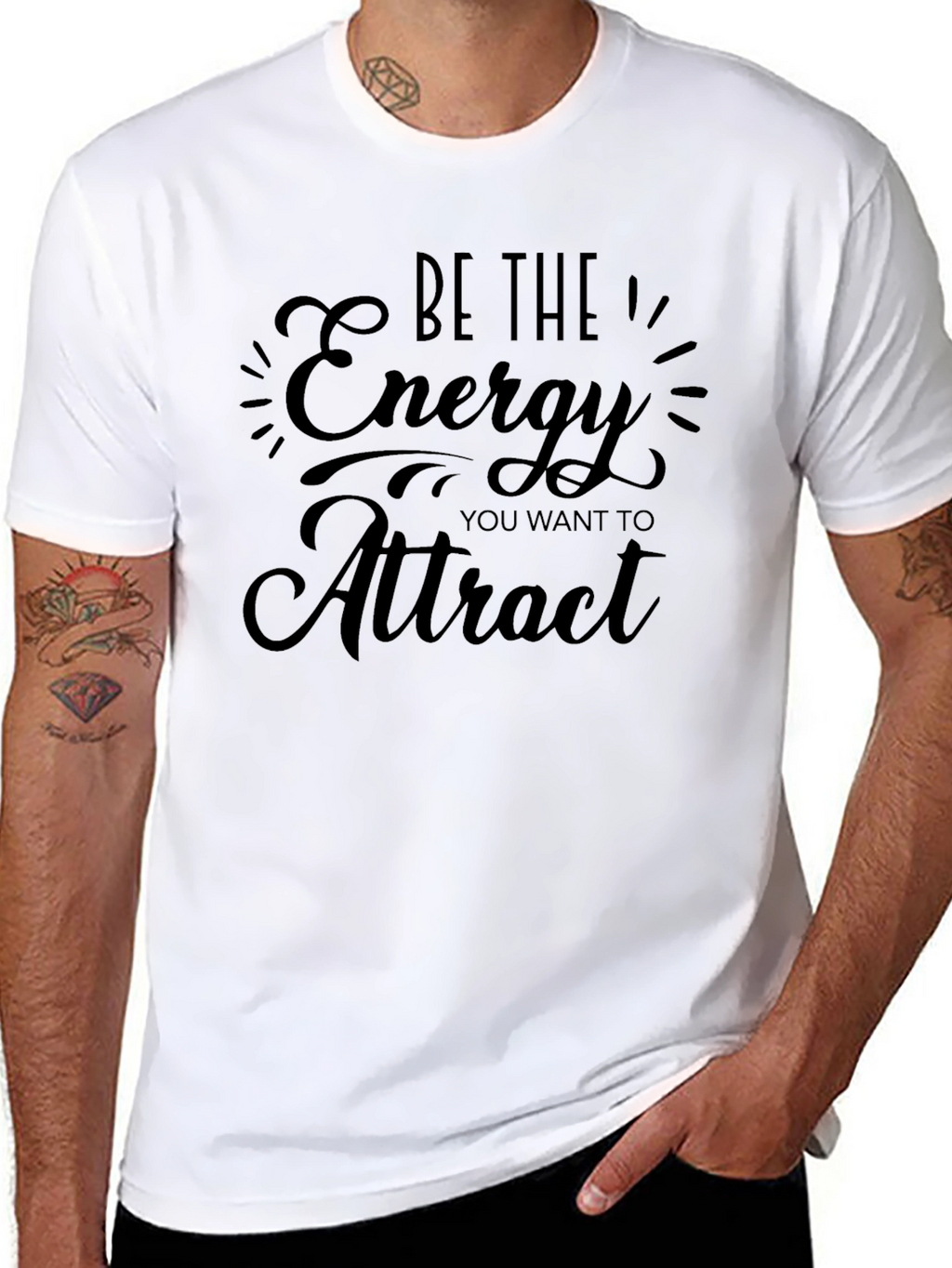 Be the Energy Black Graphic T-Shirt