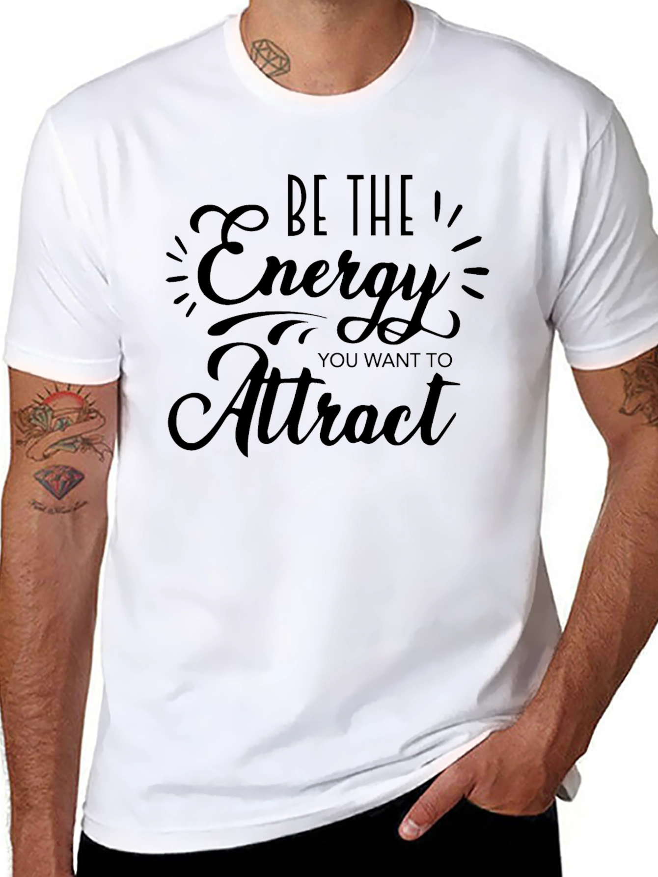 Be the Energy Black Graphic T-Shirt