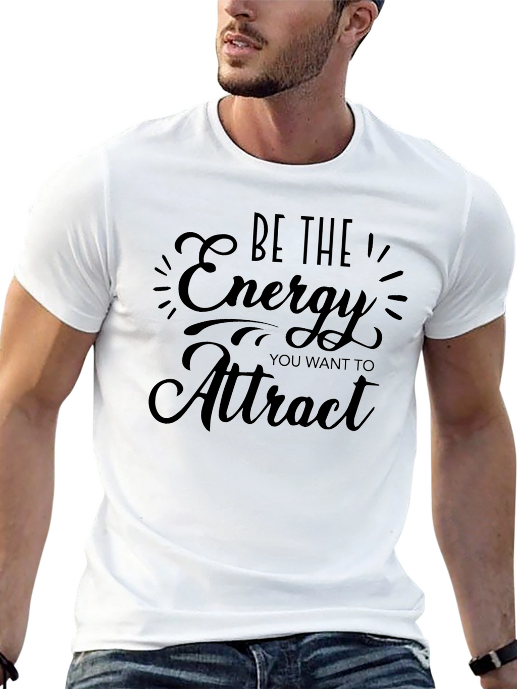 Be the Energy Black Graphic T-Shirt