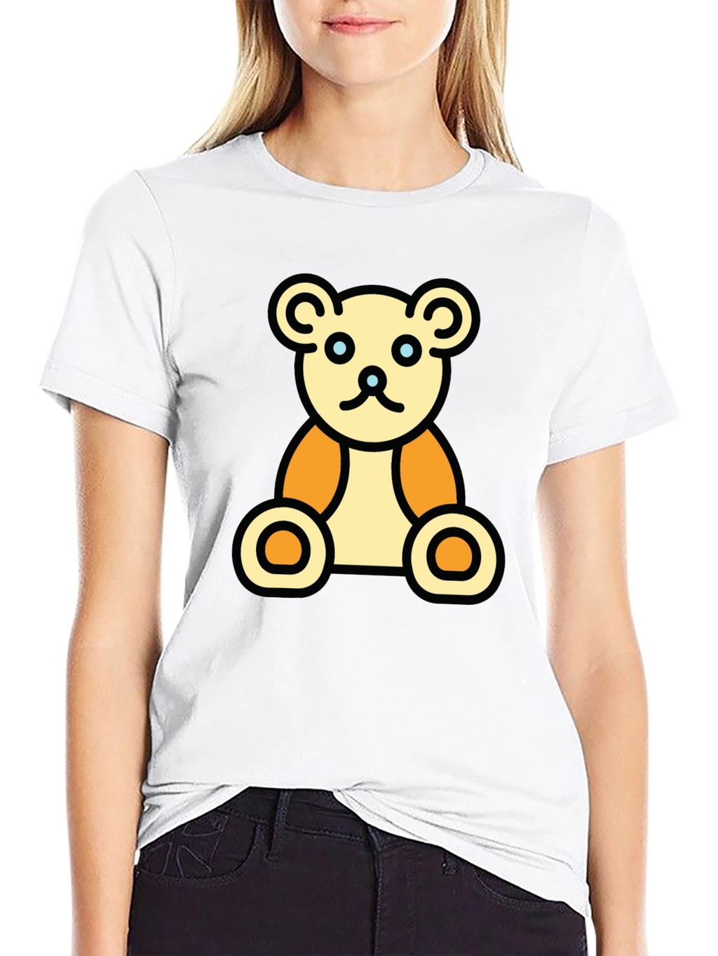 Teddy Bear Graphic Black T-Shirt