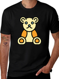 Teddy Bear Graphic Black T-Shirt