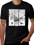 Mens Black T-Shirt with Mountain Graphic Print