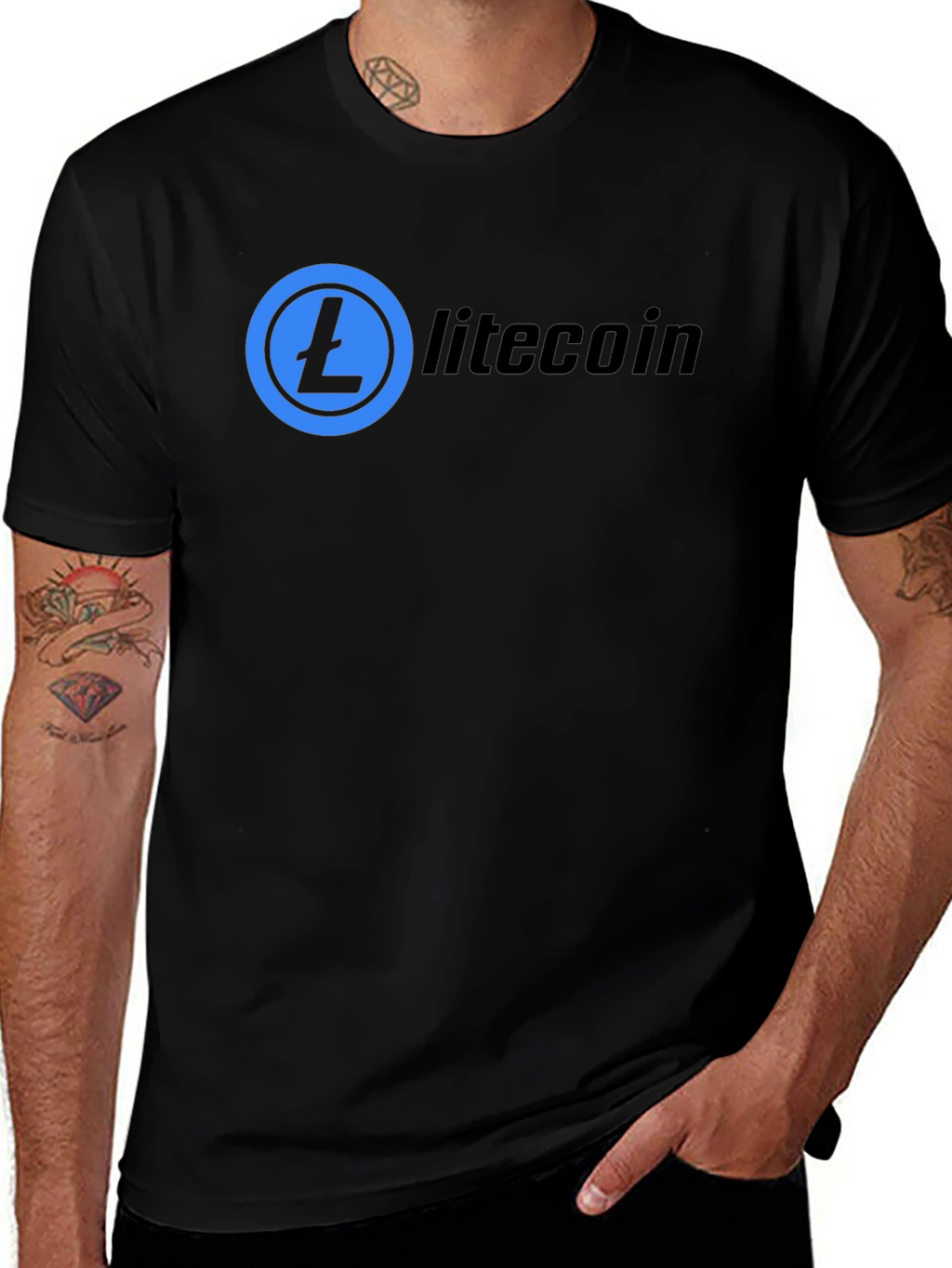 Litecoin Crypto T-Shirt - Black