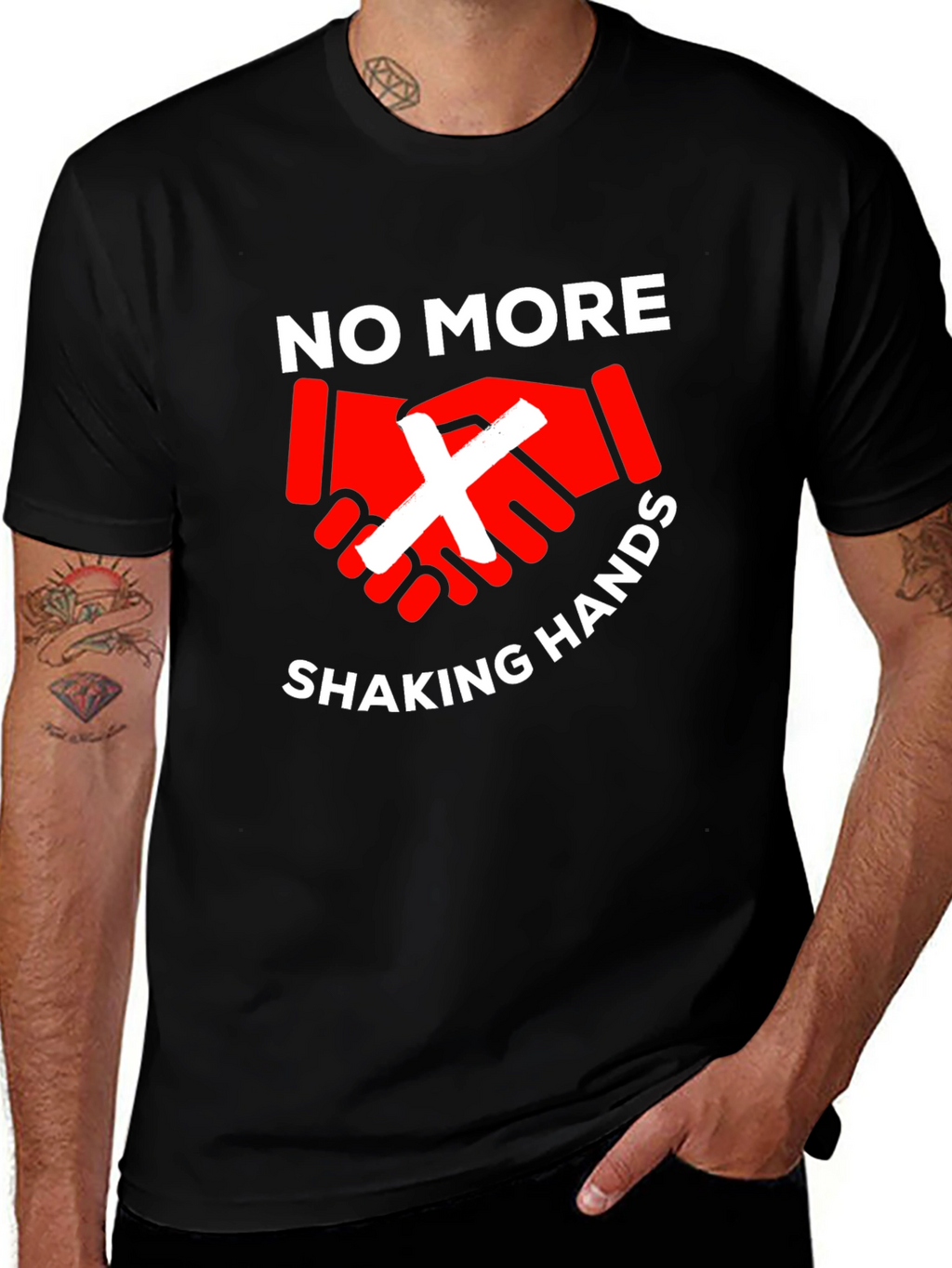 No More Handshaking T-Shirt - Stay Safe