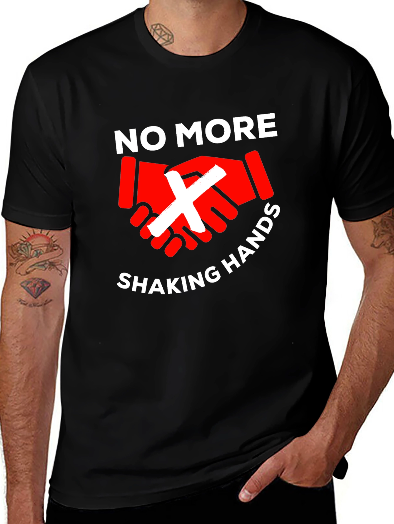 No More Handshaking T-Shirt - Stay Safe
