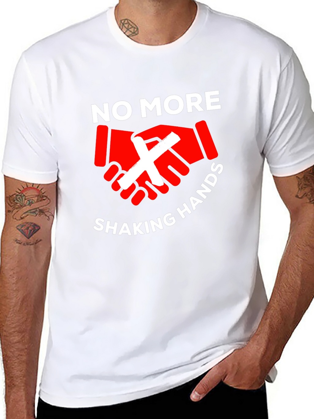 No More Handshaking T-Shirt - Stay Safe