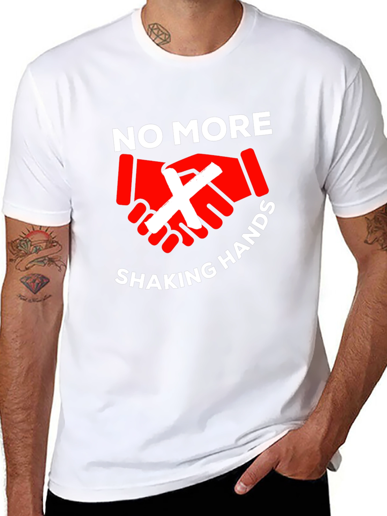 No More Handshaking T-Shirt - Stay Safe