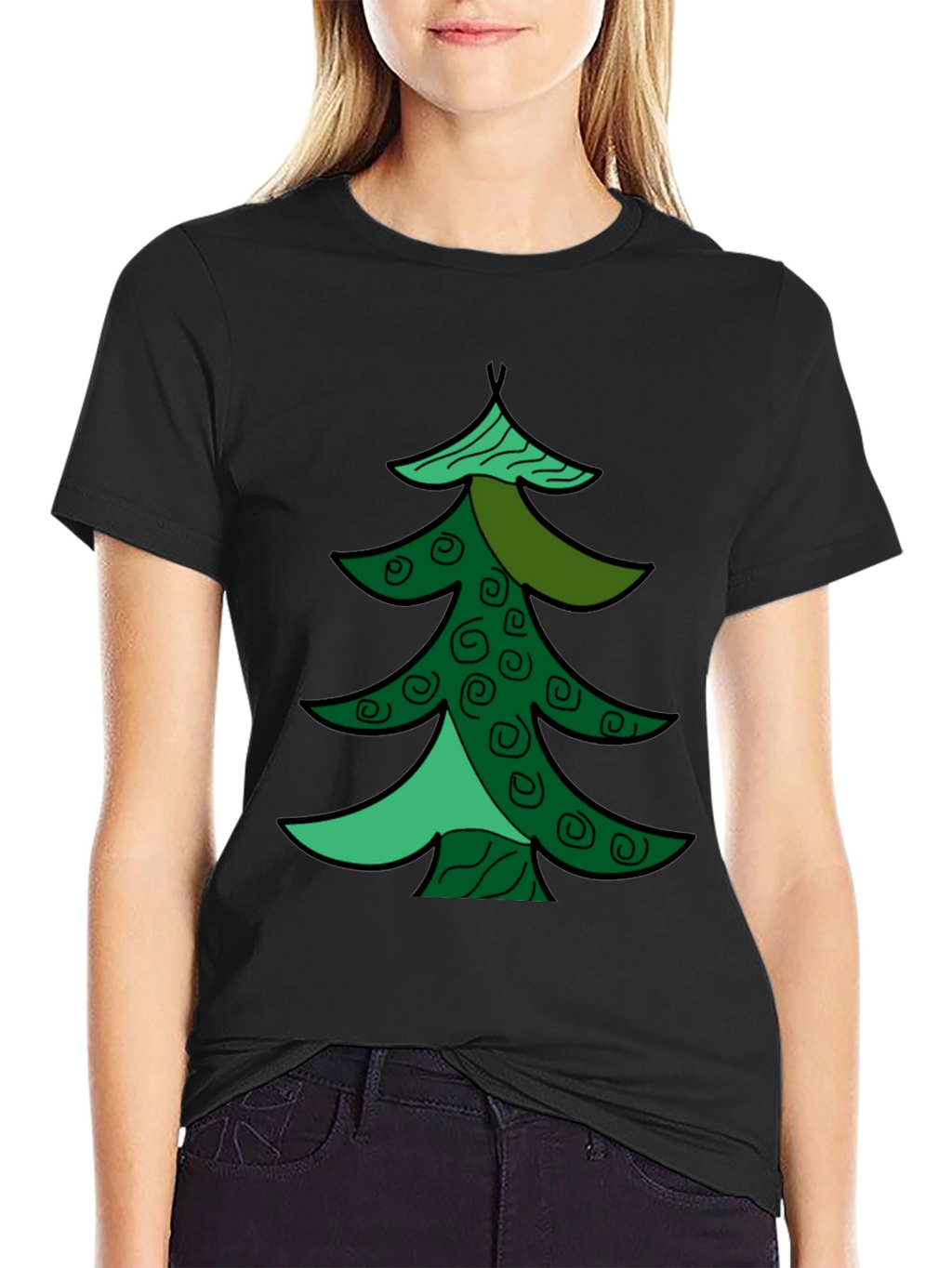 Christmas Tree Graphic Tee - Holiday Style