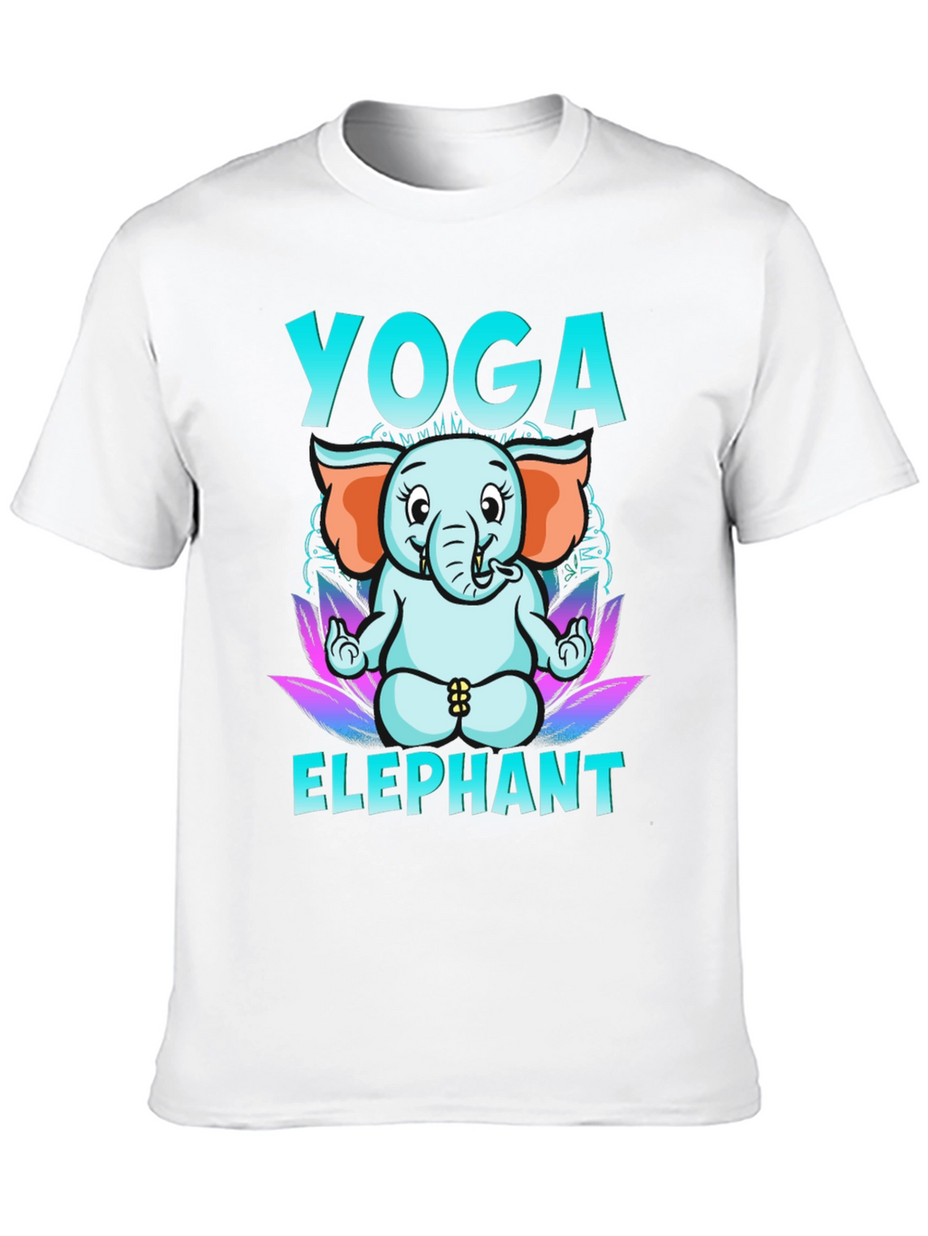 Yoga Elephant Graphic Tee - Black