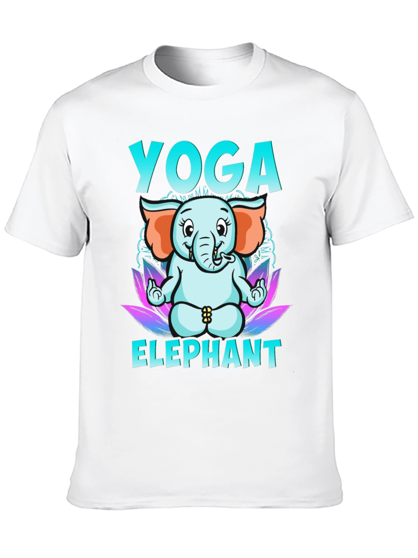 Yoga Elephant Graphic Tee - Black