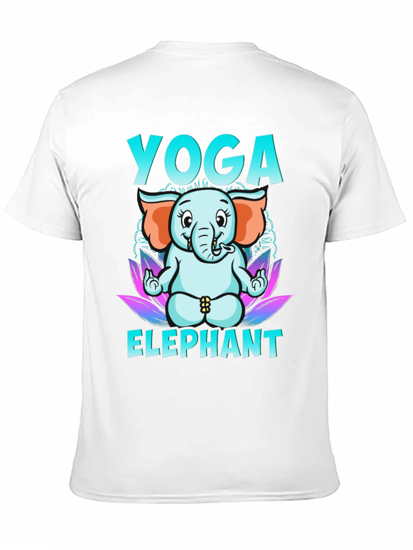 Yoga Elephant Graphic Tee - Black