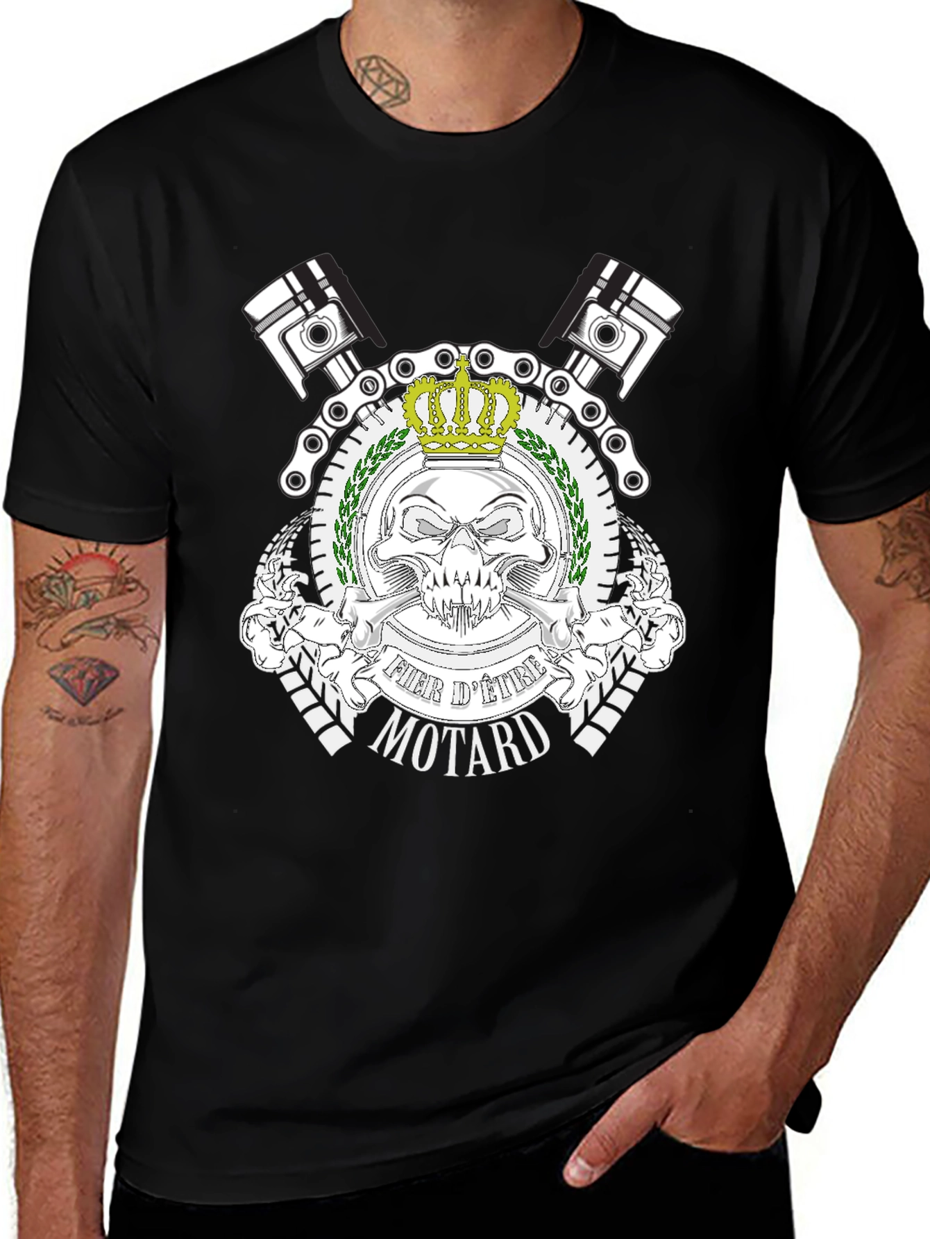 Fier dEtre Motard Black T-Shirt