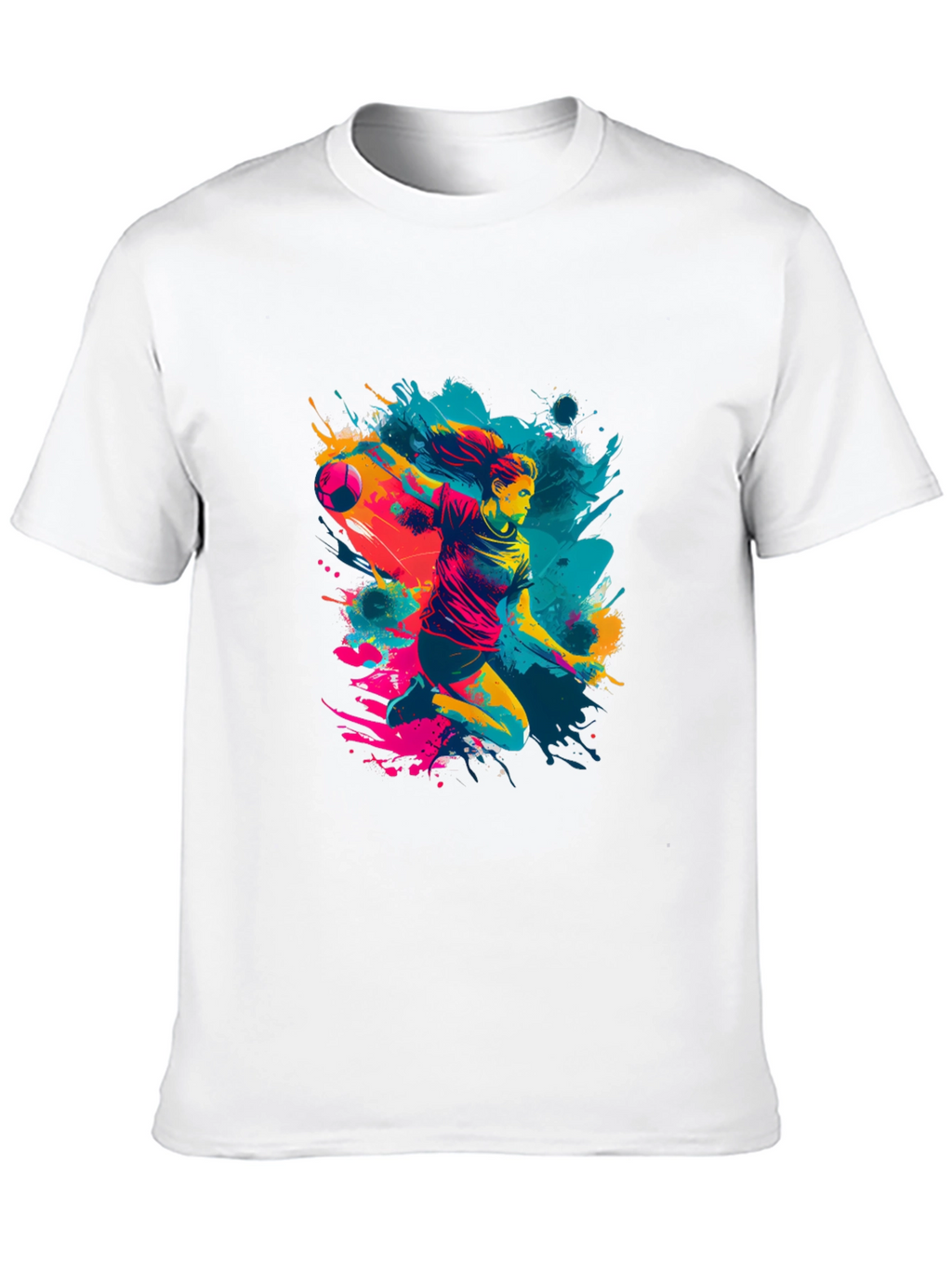 Handball Player Graphic Tee - Sporty Design