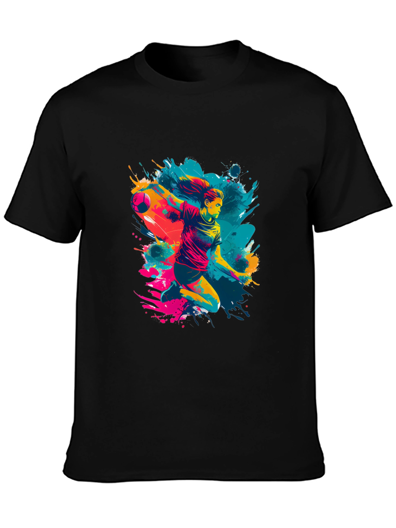 Handball Player Graphic Tee - Sporty Design
