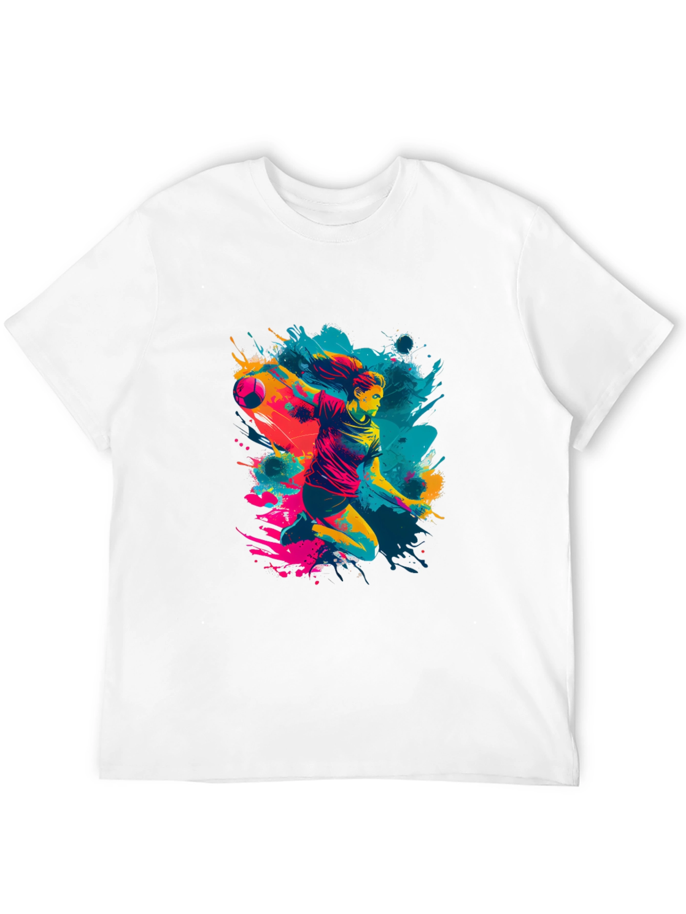 Handball Player Graphic Tee - Sporty Design