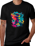 Handball Player Graphic Tee - Sporty Design