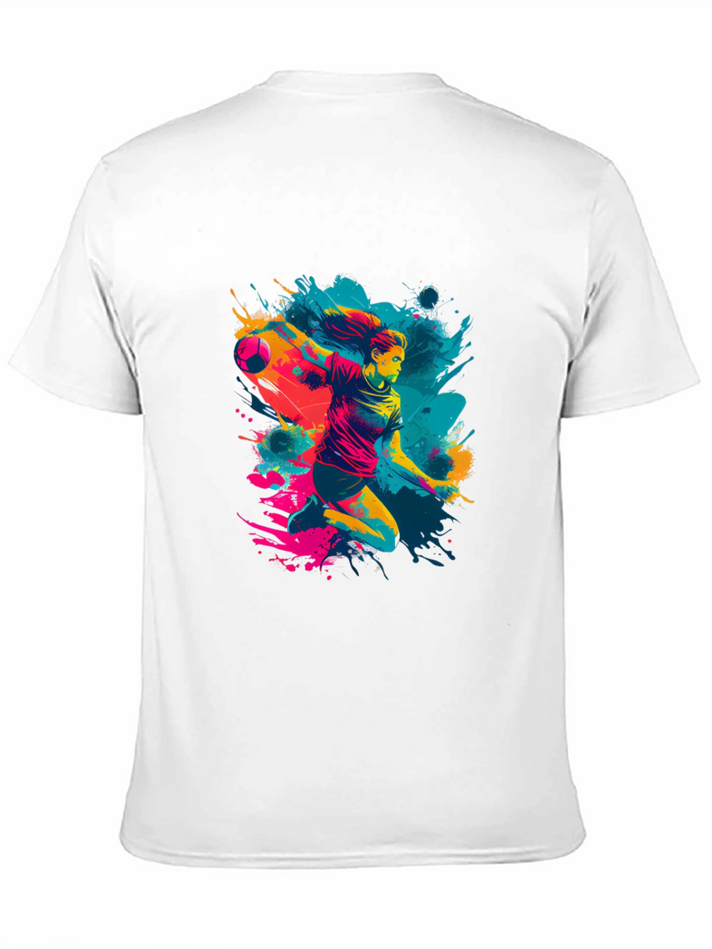 Handball Player Graphic Tee - Sporty Design