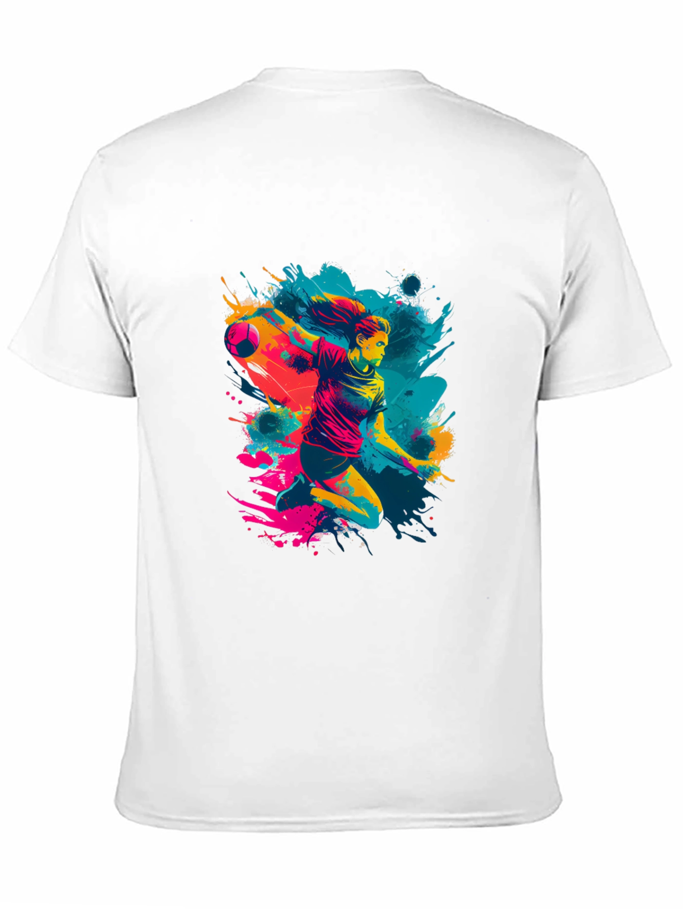 Handball Player Graphic Tee - Sporty Design