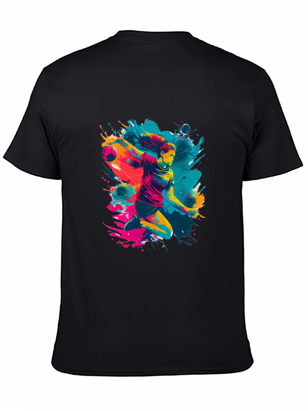 Handball Player Graphic Tee - Sporty Design