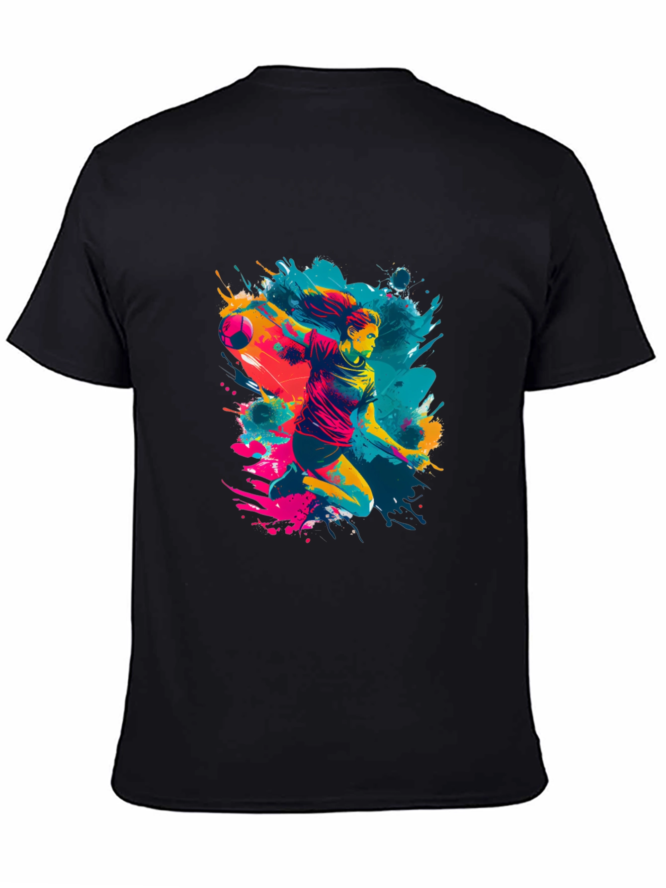 Handball Player Graphic Tee - Sporty Design