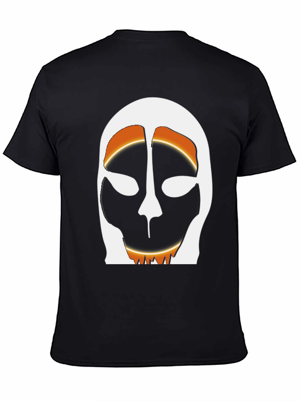 Abstract Face Graphic Tee - Black Cotton T-Shirt