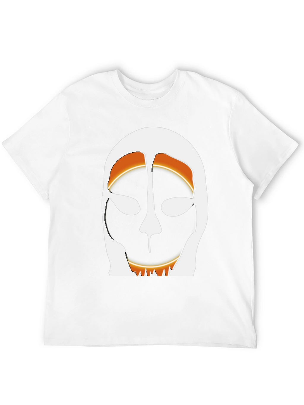 Abstract Face Graphic Tee - Black Cotton T-Shirt