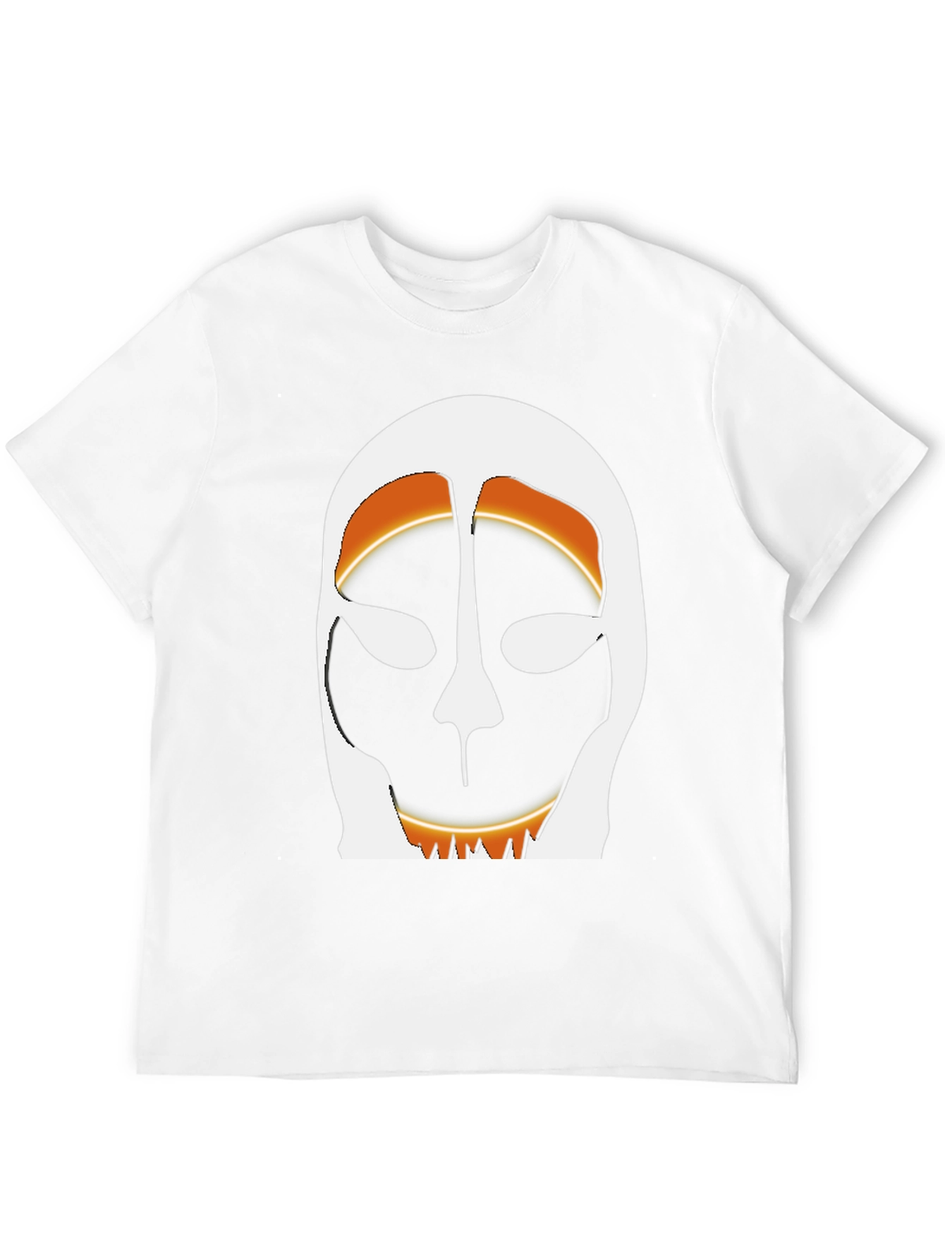 Abstract Face Graphic Tee - Black Cotton T-Shirt