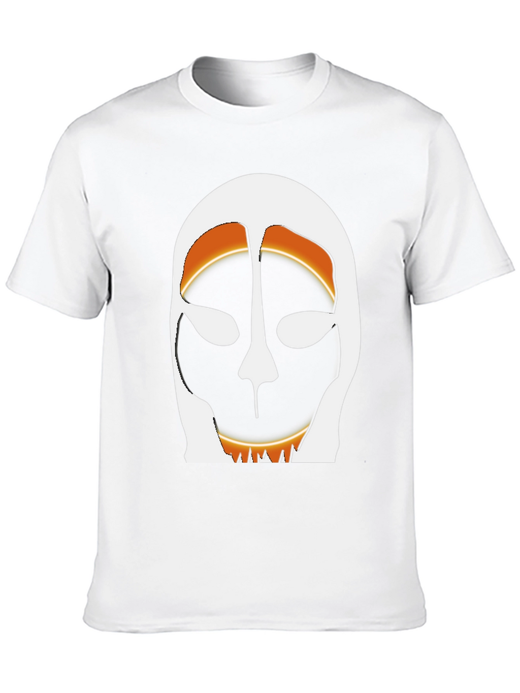 Abstract Face Graphic Tee - Black Cotton T-Shirt