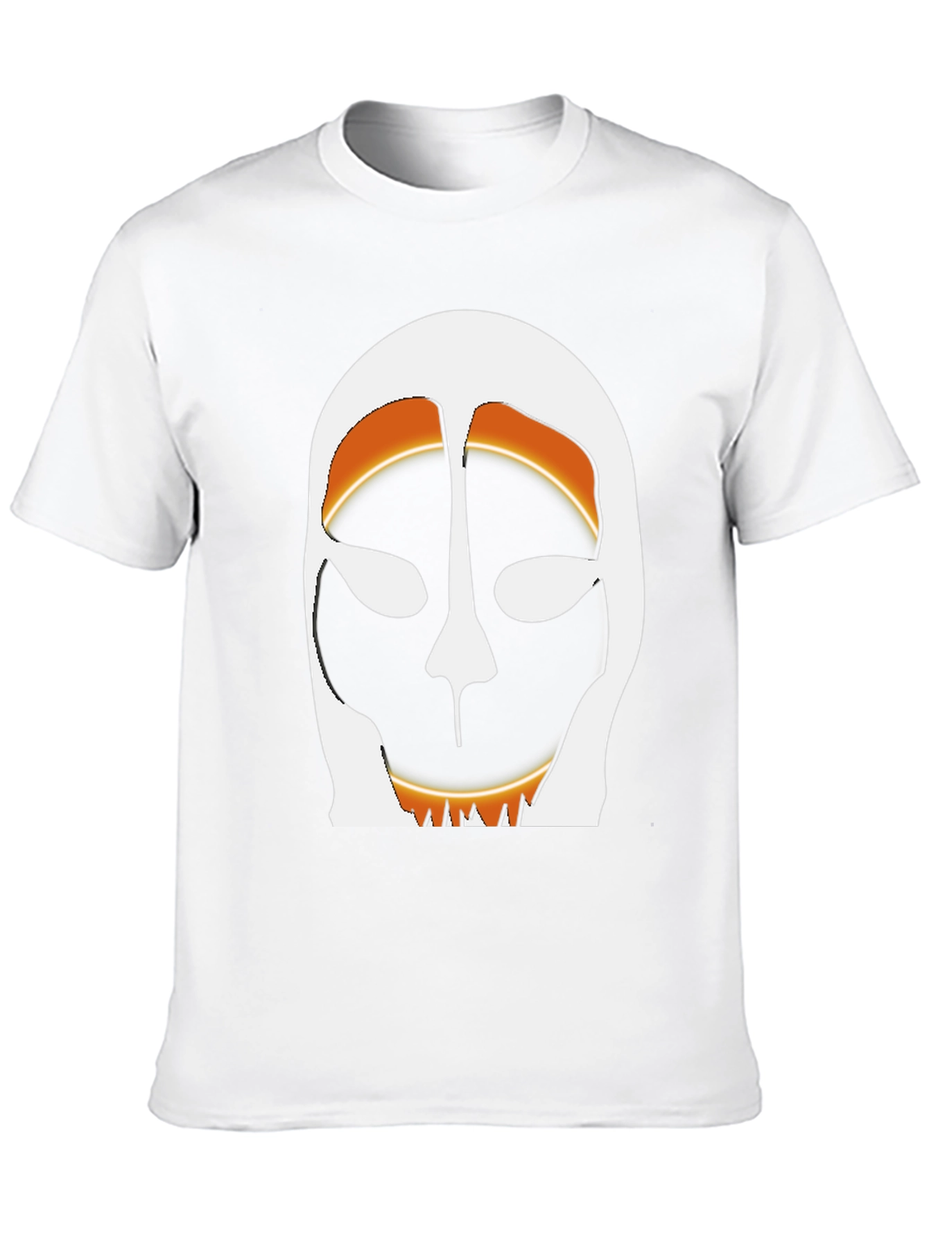 Abstract Face Graphic Tee - Black Cotton T-Shirt
