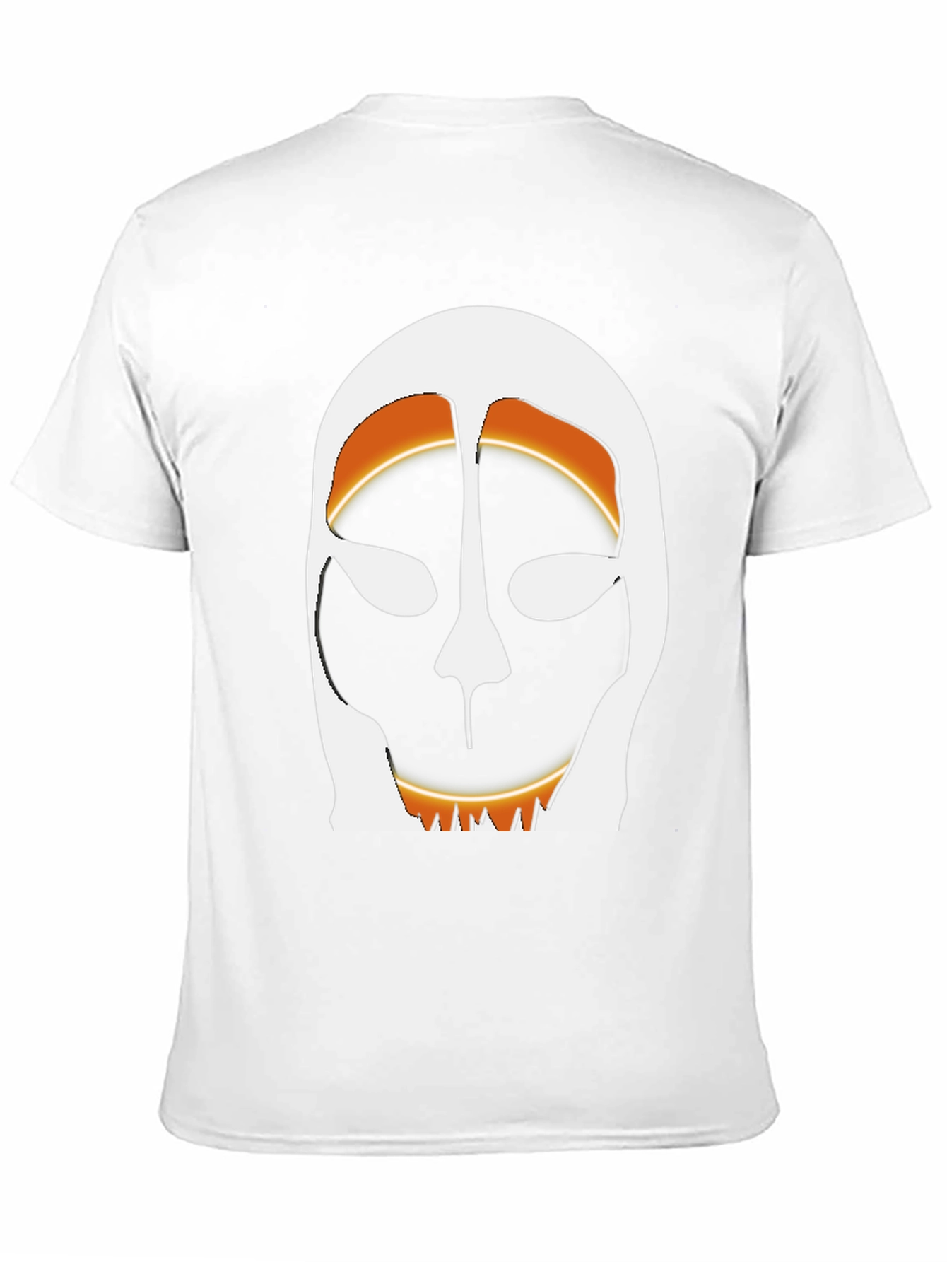 Abstract Face Graphic Tee - Black Cotton T-Shirt
