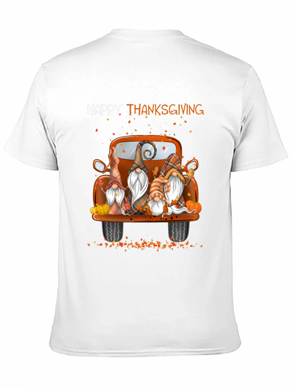 Happy Thanksgiving Gnomes Truck Graphic T-Shirt