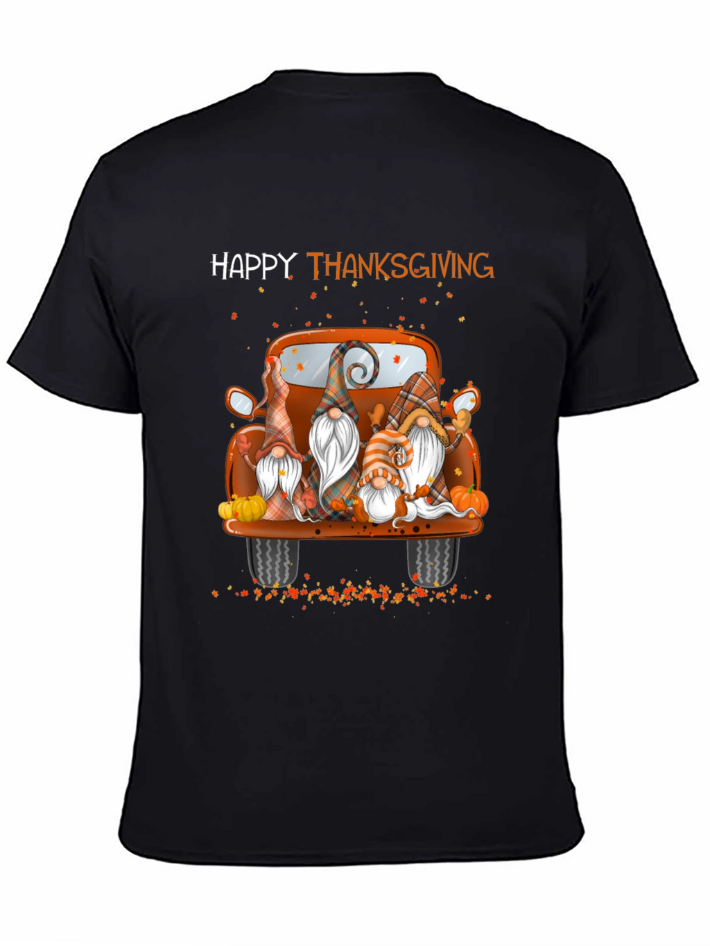 Happy Thanksgiving Gnomes Truck Graphic T-Shirt