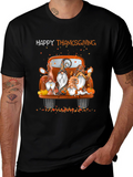 Happy Thanksgiving Gnomes Truck Graphic T-Shirt