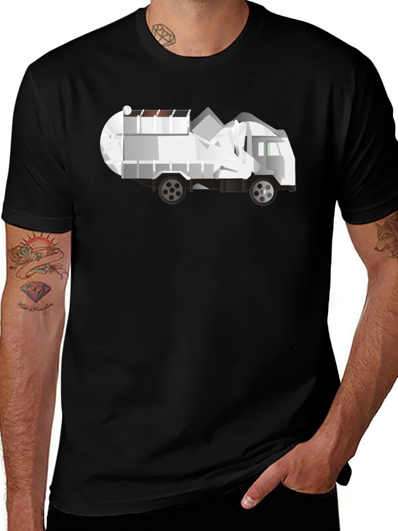 Garbage Truck Graphic T-Shirt - Modern Design