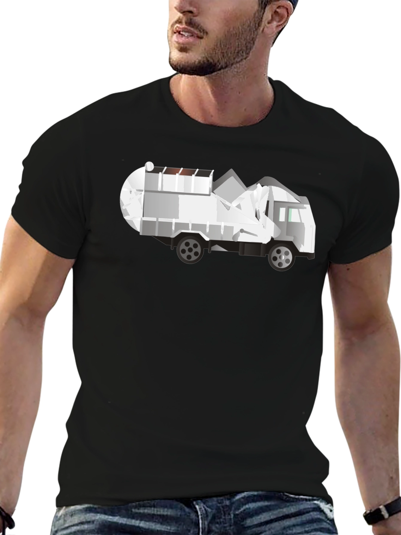 Garbage Truck Graphic T-Shirt - Modern Design