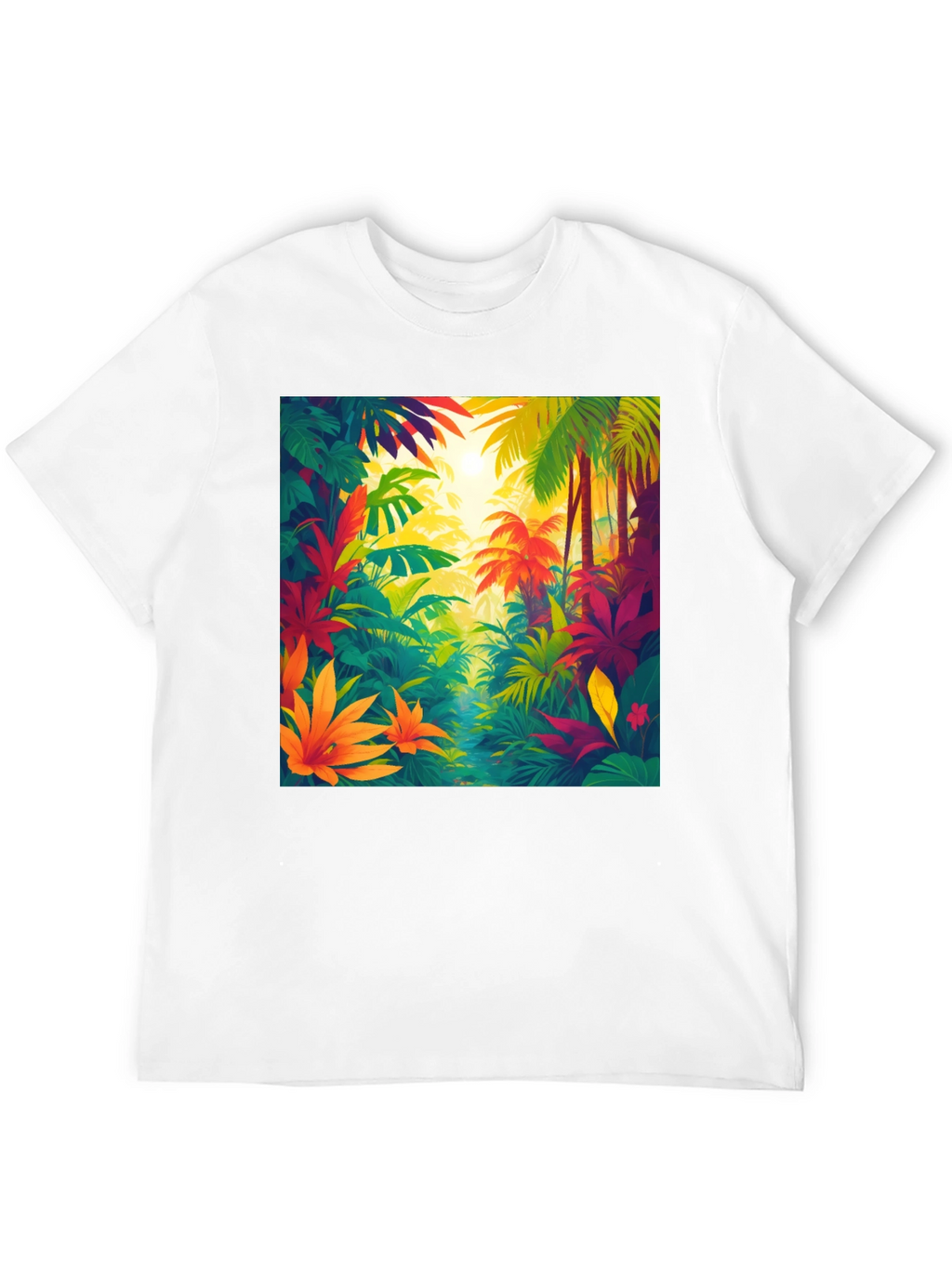 Tropical Jungle T-Shirt: Vibrant Nature Design
