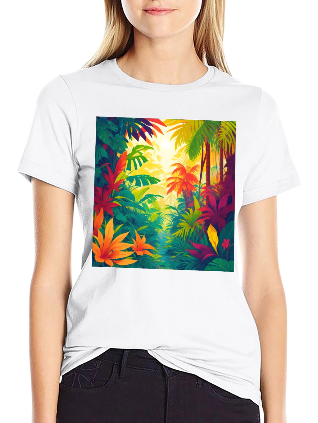Tropical Jungle T-Shirt: Vibrant Nature Design