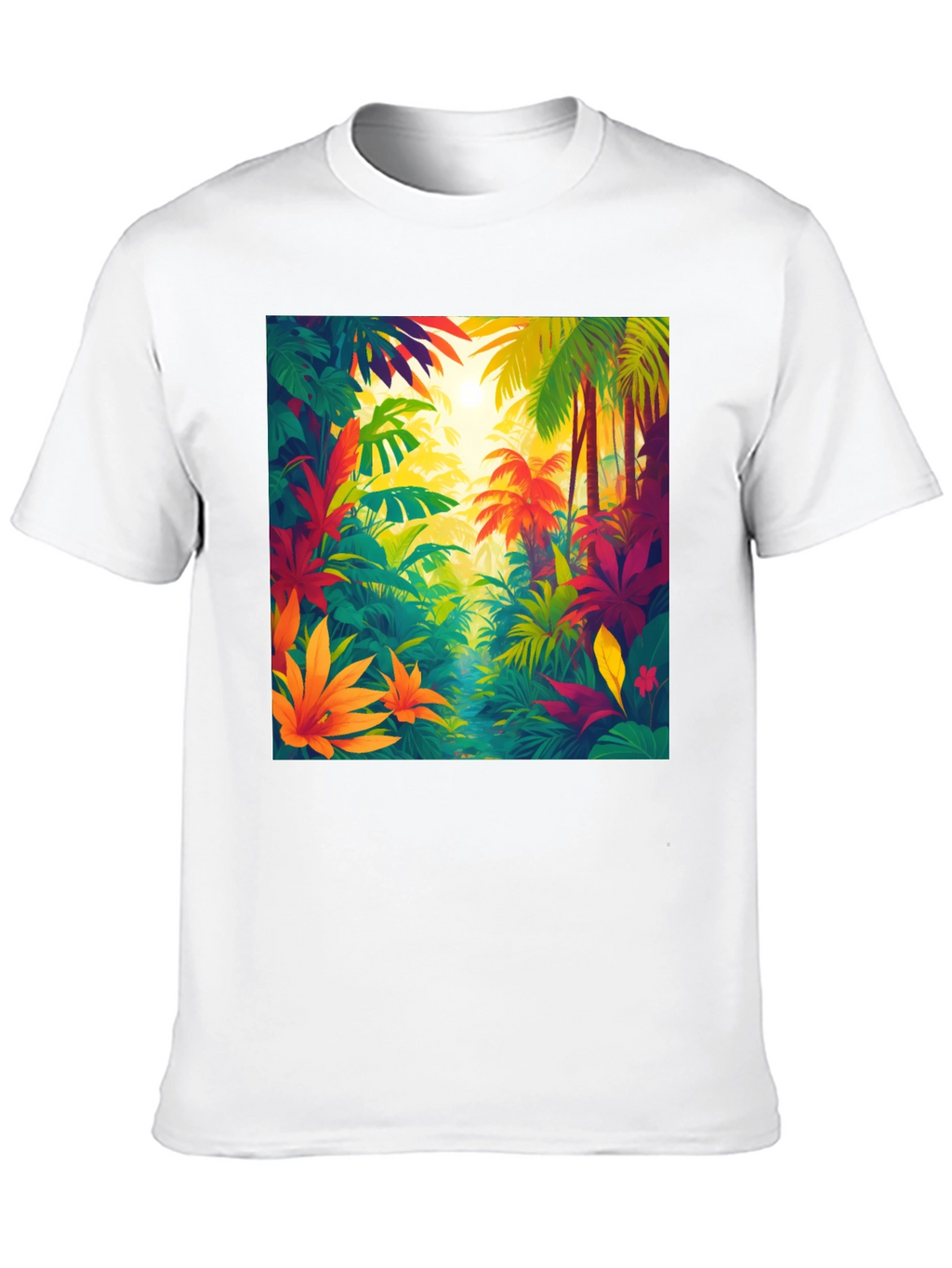 Tropical Jungle T-Shirt: Vibrant Nature Design
