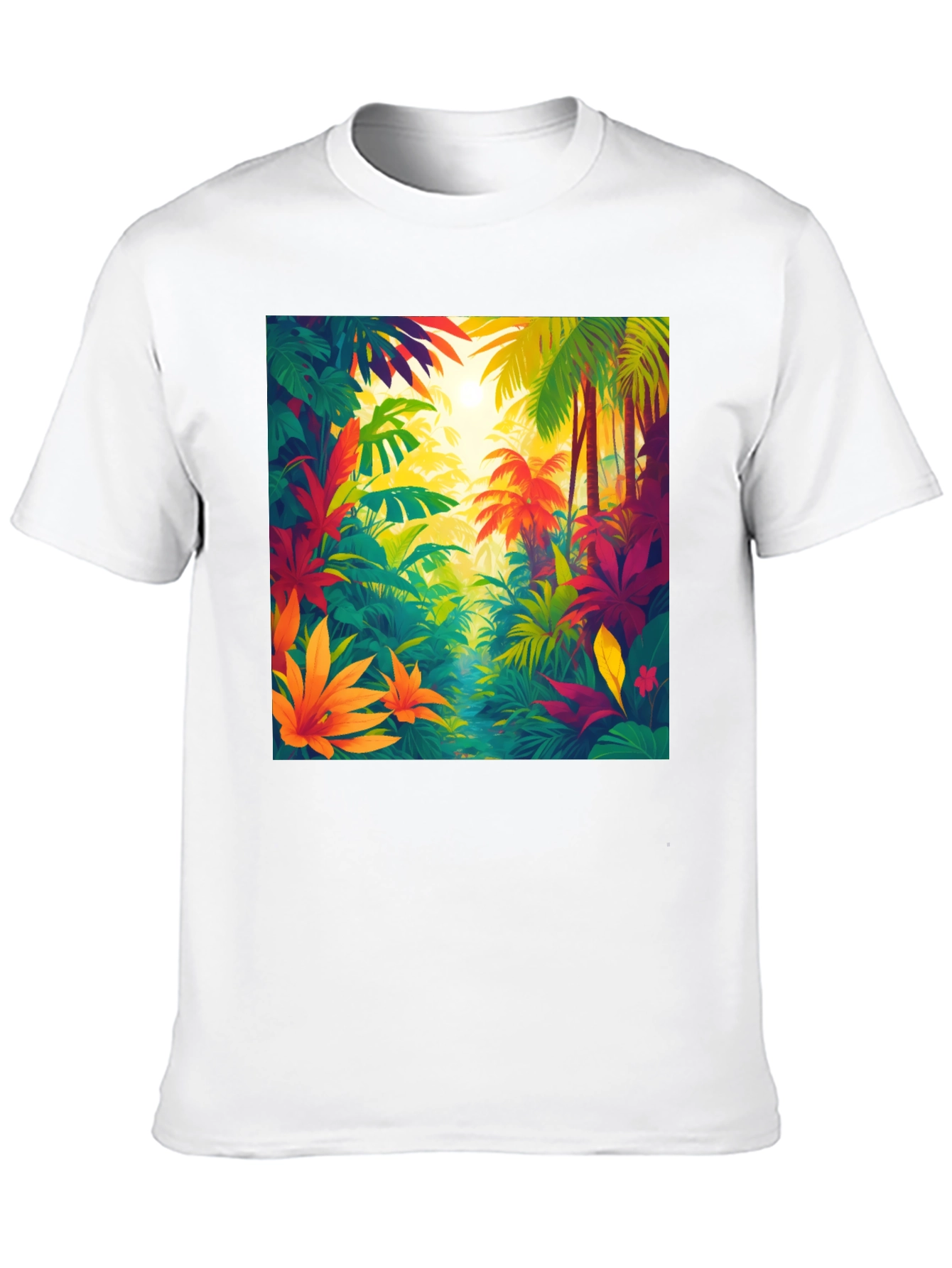 Tropical Jungle T-Shirt: Vibrant Nature Design