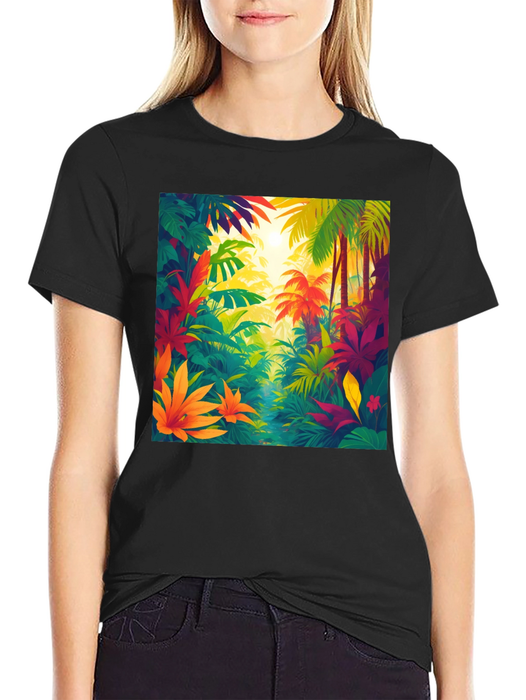Tropical Jungle T-Shirt: Vibrant Nature Design