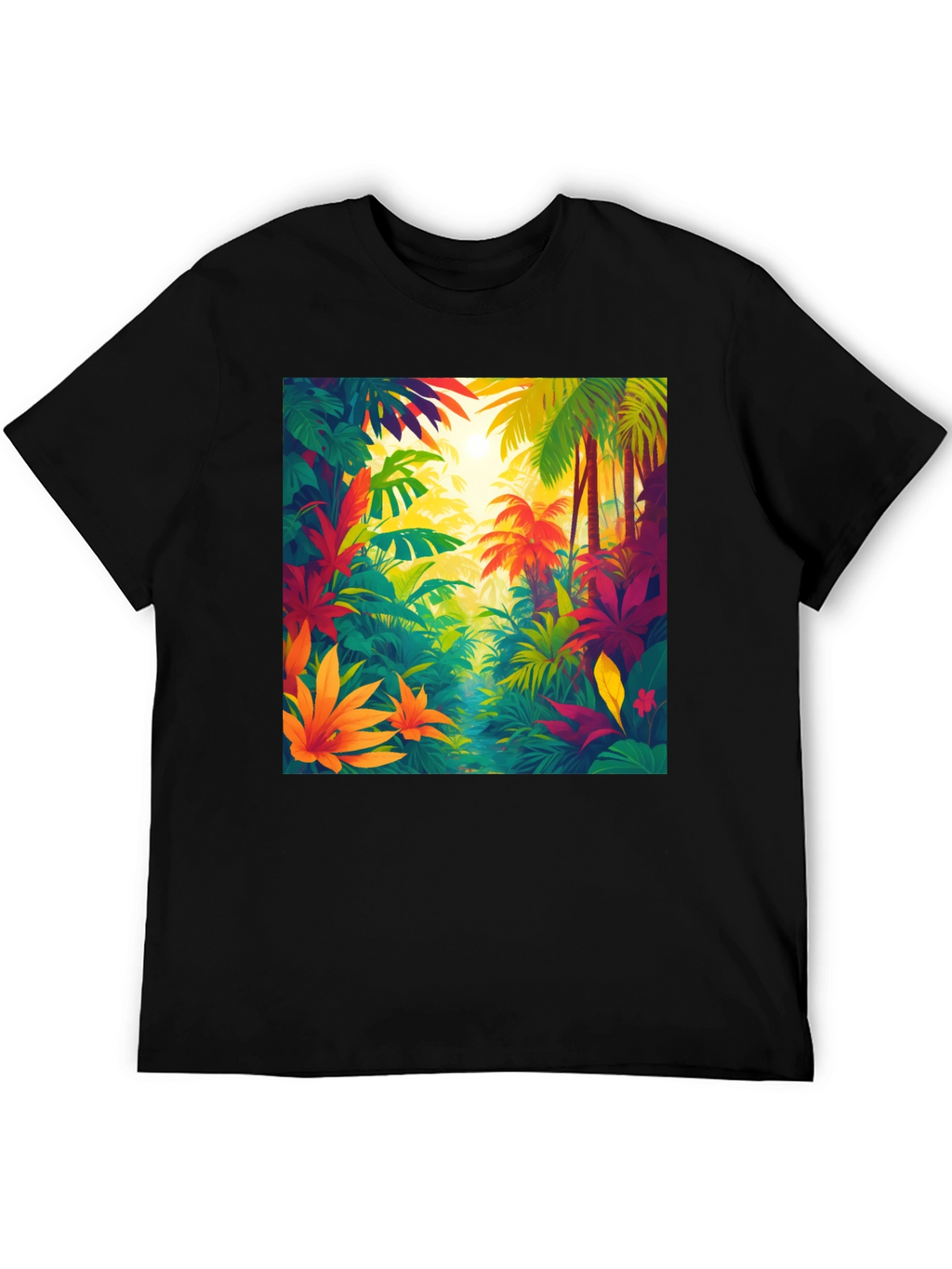 Tropical Jungle T-Shirt: Vibrant Nature Design