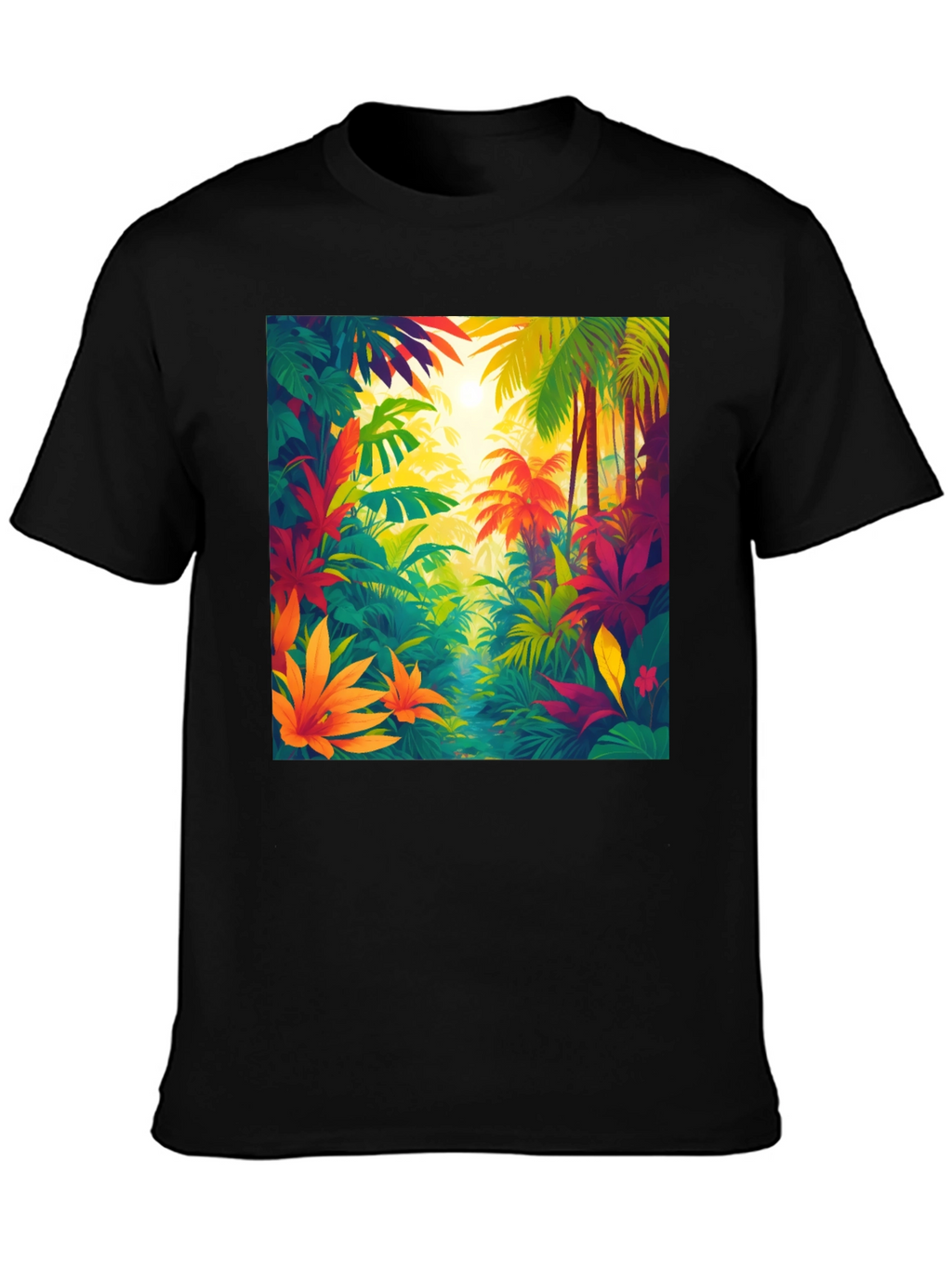 Tropical Jungle T-Shirt: Vibrant Nature Design